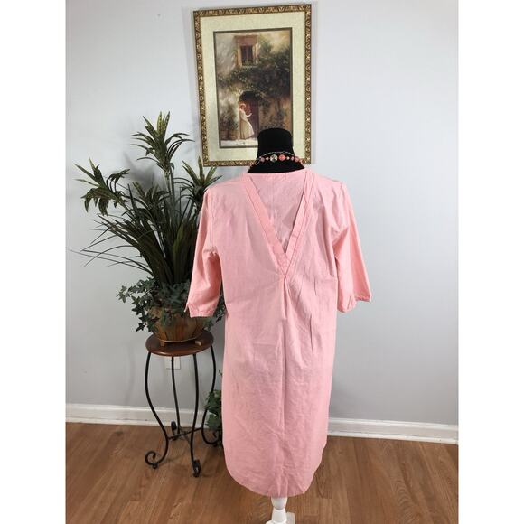 Depending Dress XL 1/2 Sleeve Boho Vacation Clueless Preppy Rd-Neck Pullover - Picture 5 of 10